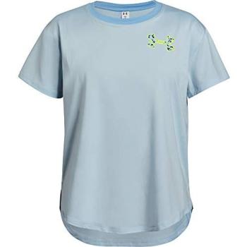 Under Armour Armour HG SS Camisa Manga Corta, Niñas, Azul, YXL