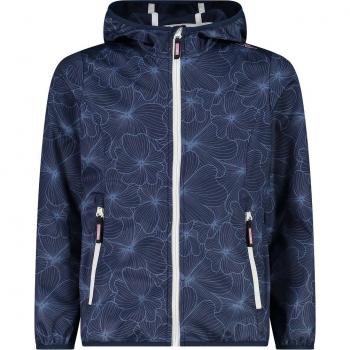 CMP Girls' Hooded Hiking Jacket - Blue, Lightweight, Size 8