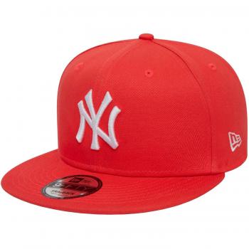 New Era League Essential 9FIFTY New York Yankees Cap, Mens Red Cap, Unisex, Size: S/M, MLB League Essential Luminous Red/White Cap