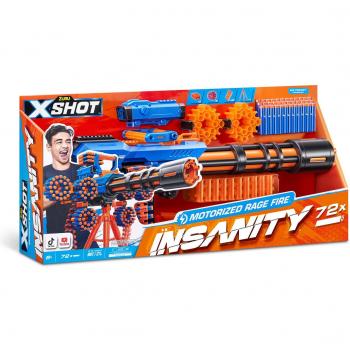 Blaster X-Shot Insanity Rage Fire Motorizado con 72 Dardos