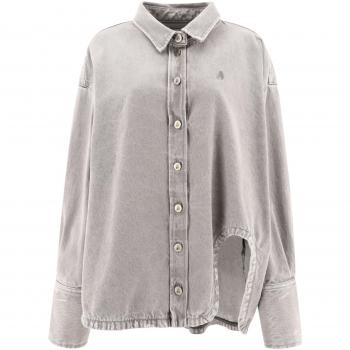 The Attico Women's Denim Shirt in Grey, Size 40, 247WCB68D089733