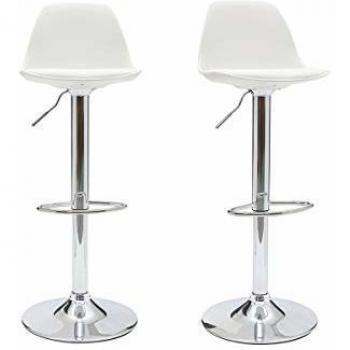 Set de 2 taburetes de bar diseño color blanco STEEVY