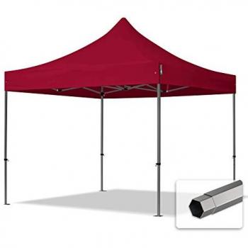 Carpa Plegable 3x3m PREMIUM Acero 40mm Rojo