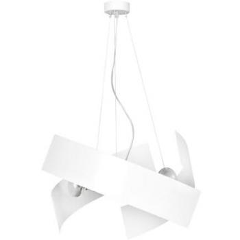 Lámpara de Suspensión Modo EPIKASA, Acero con recubrimiento de polvo, Blanco, 45x100x45 cm