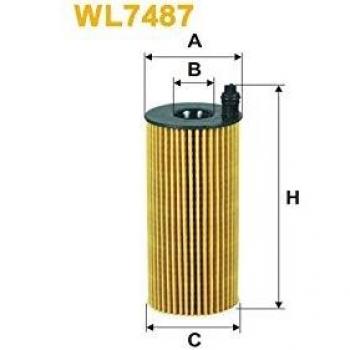 Filtro de aceite WIX WL7487 para BMW 1 114D (12>)