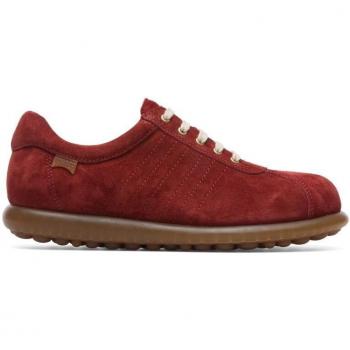 Zapatos de cordones para mujer Campers Pelotas en serraje rojo, talla 35