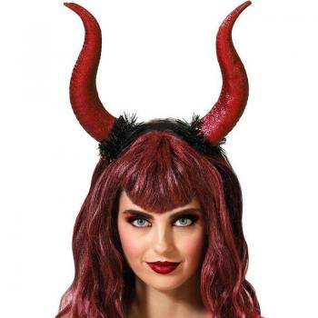 Diadema de Cuernos Diablo rojos