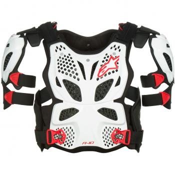 Alpinestars 2017 A10 Coraza - rojo negro blanco - blanco, XS / S