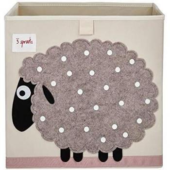 3 Sprouts Beige Sheep Storage Box