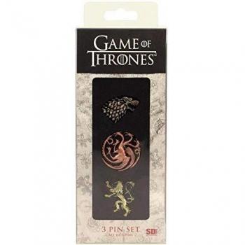 SD toys- Emblemas Casas Set 3 Pins Metalicos Game of Thrones