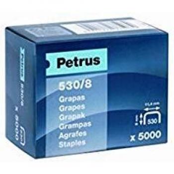 PETRUS 77508 - Caja 5000 ud. grapas cobreadas modelo 530/8 mm