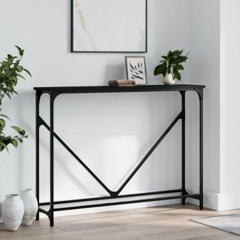 Consola de mesa negra 102x22,5x75 cm madera multicapa
