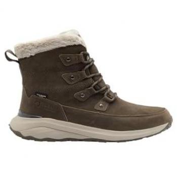 Botas de Nieve Jack Wolfskin Dromoventure Texapore High para Mujer, Color Verde Blanco, Talla 38, Impermeables y Aislantes