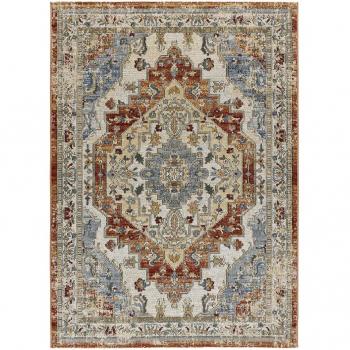 Alfombra de Interior Estilo Vintage LUNA 54552 en Azul - Tamaños: 80x150 cm, 120x170 cm, 160x230 cm