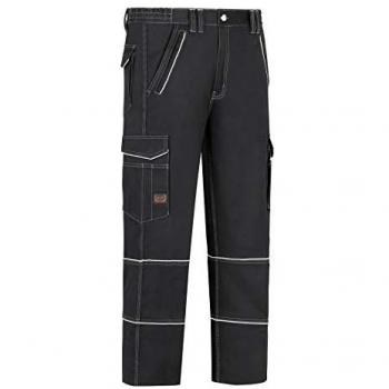 Pantalón de Trabajo T62 Stretch con Triple Costura 98% Algodón y 2% Elastano, Vivos Reflectantes y 8 Bolsillos L9000