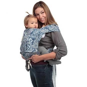 Mei Tai Amarsupiel Evolutivo | Mochila de Porteo | Mei Tai Ajustable | Tejido Algodón 100% Orgánico | Fabricado en UE | Textil Seguro Certificado Oekotex. Amebas Azul
