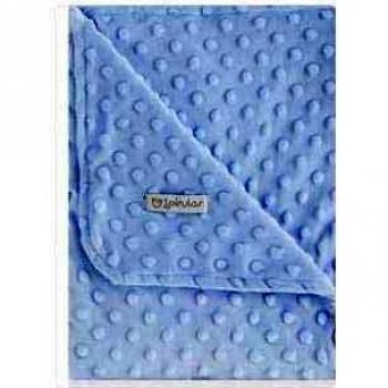 Pirulos 64005103 - Manta doble cara, 80 x 110, diseño dots, color azul