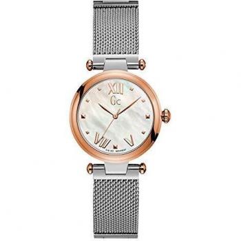 Gc Womens purechic sport analógica plateada y rosa dorada Y31003L1