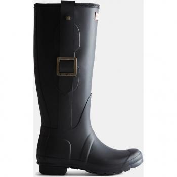 Hunter Women's Original Tall Exaggerated Buckle Wellingtons - Black - Size: 6