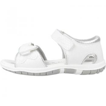 Sandalias Niña Chicco Frisby con talonera, color blanco impreso