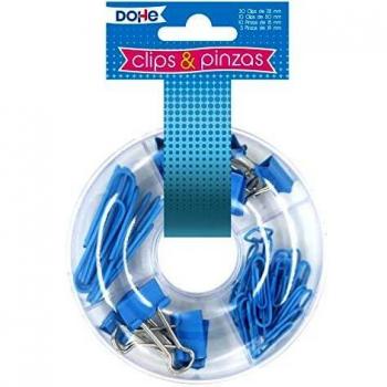 Combo de pinzas y clips - Dohe - Azul
