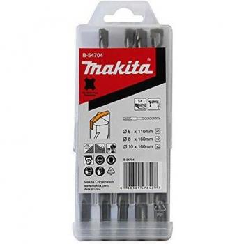 Makita B-54704 Estuche de Brocas SDS-Plus 6-10 mm, Negro, Size
