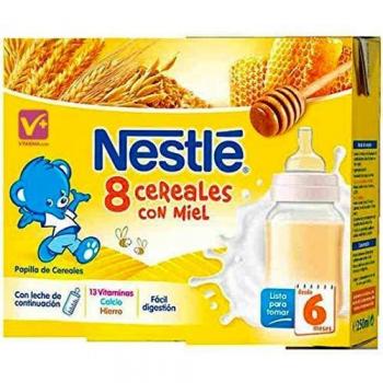 Nestle 8 cereales miel brik 2x250 ml.