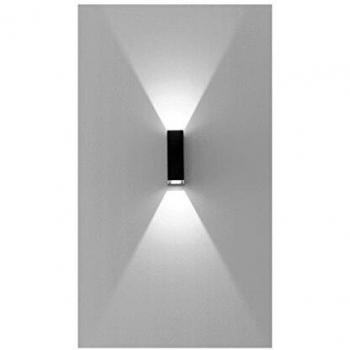 Aplique de Pared Exterior Doble Cara de Aluminio Plata Miseno ILUZZIA