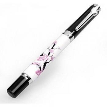 Hot Jinhao Classic Black & White Collection – Pluma estilográfica con pájaros y flores