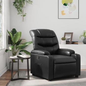 Sillón reclinable de cuero sintético vidaXL en negro, crema y marrón, ideal para dormitorio, cómodo y relajante