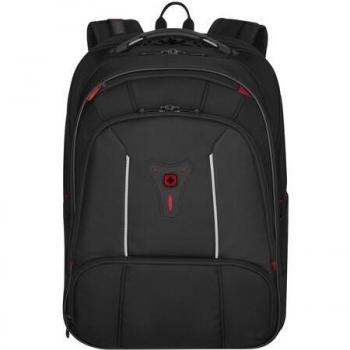 Mochila de Negocios Wenger Carbon Pro para Laptop de 15.6 con Compartimento para Tableta, Color Negro, Fabricada en Poliéster Reciclado