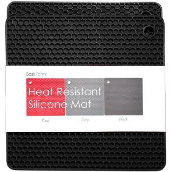 BasicForm Salvamanteles de Silicona Multiusos Nido de Abeja Rojo