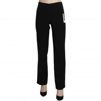 BENCIVENGA High Waist Straight Formal Dress Trouser - Black, Size: IT44|L (M)