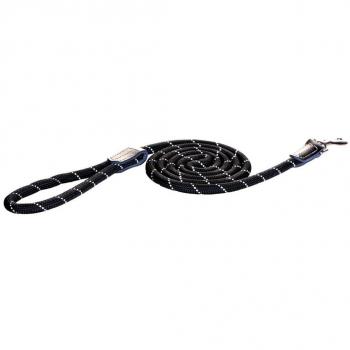 Correa de Perro Rogz Rope Negra 180 cm x 9 mm