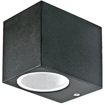 Aplique de Pared Cuadrado GU10 Negro IP44