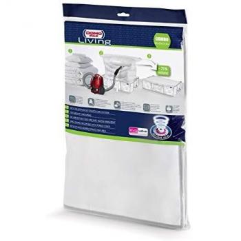 Domopak Living - Bolsa de vacío con Funda, Color Blanco y Gris, 65 x 50 x 15,5 cm