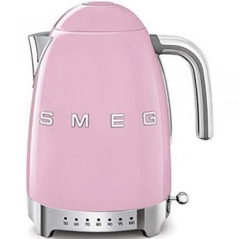 SMEG Calentador de Agua electrico, hervidor KLF04PKEU, 2400 W, 1.7 litros, De plástico, Acero Inoxidable, Rosa Pastel