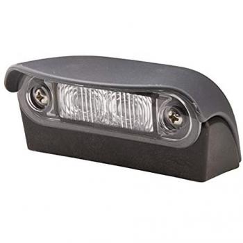 Piloto de matrícula HELLA 2KA 959 640-601 - LED - 12V/24V - montaje exterior - Conexión roscada - ADR/GGVS - Color de tulipa: transparente - Cable: