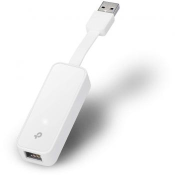 TP-Link Adaptador UE300 -USB 3.0 A Gigabit Ethernet 10/100/1000, PC o portátiles, blanco