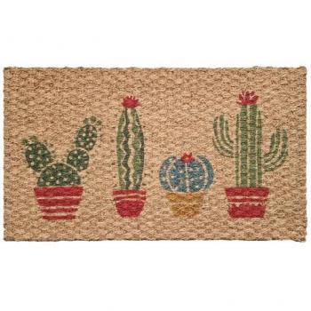 Felpudo coco trenzado cactus 40 x 70 cm