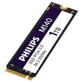 Disco SSD Interno Philips M140, 1TB NVMe PCIe Gen 3 M.2 2280, Lectura 3500 MB/s, Escritura 3000 MB/s