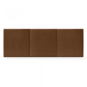 Cabecero de Terciopelo Acolchado Modular Moderno Sofisticado Alta Gama 135x50cm Marrón para Cama Lujo Dormitorio