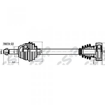 Árbol de transmisión GSP 261007 para Volkswagen Polo III, Lupo y SEAT Arosa