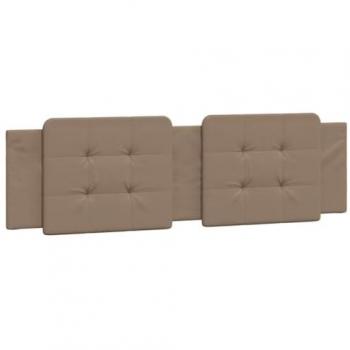 Cabecero Acolchado de Cuero Sintético Capuchino 180 cm