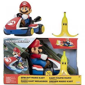Figura Super Mario Kart - Mario con Megagiros y Banana 13cm