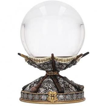 Bola de Cristal Harry Potter 16 cm con Soporte Oficial, Resina Plateada - Nemesis Now
