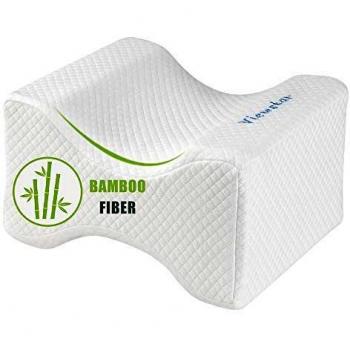 viewstar Almohada Piernas para Dormir-Bambú, Aliviando Ciática/Dolor de Espalda,Caderas, Ergonómica con Espuma de Memoria, para los Que Suele Dormir de Lado y Embarazadas, Cojín piernas Dormir