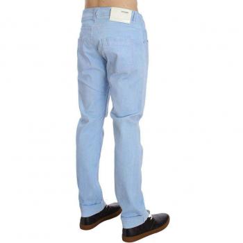 Blue Cotton Stretch Low Waist Fit Jeans