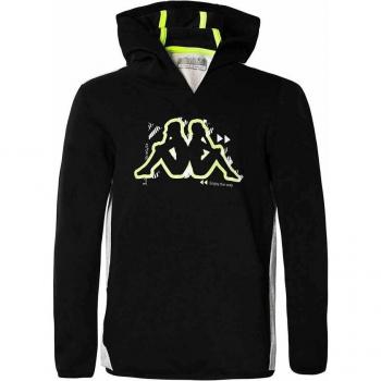 Kappa - Sudadera con capucha Bazilo para niños en color negro y gris