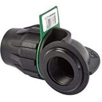 Syr Brico Fitting Codo 90º rosca hembra, Negro, 18x6x7 cm